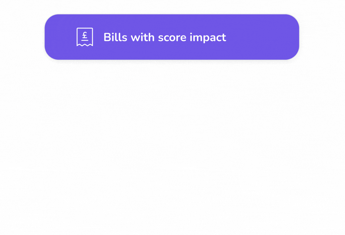 Showing Bills with score impact in the app